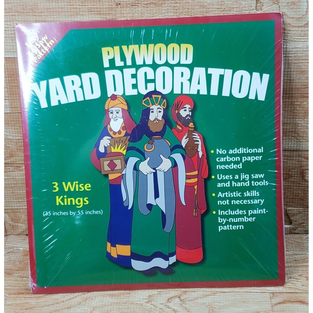Plywood Yard Decoration 3 Wise Kings Jigsaw Pattern Christmas Holiday 35x55